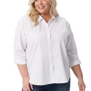 Women's White Button-Down Shirt